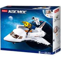 Конструктор "Космос. Космический корабль 2" 231 деталь 33х28х7см пластик (1 фигурка) M38-B0736