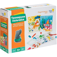 Набор д/лепки из теста 6 цветов 50гр. "Тренируем пальчики" (12 карточек, стек) TA2020