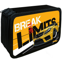 Пенал "Break the limits" 19x10,5х6см, прямоугольный, трехстворчатый ПО-110