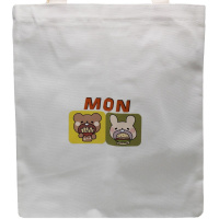 Сумка "MON" 38х33,5см 1 отделение текстиль, белая FB1232