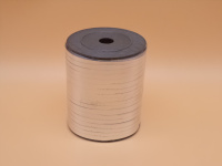 Лента упаковочная 0,5см х 1м, блестящая, серебро Y695-13