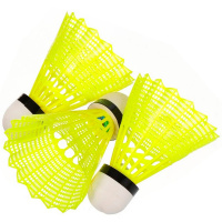 Набор воланчиков для бадминтона, пластик, 3шт. желтые, в тубусе Y11620-24