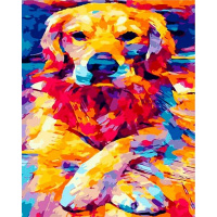 Живопись по номерам (акрил) 40х50см "Собака" сложность 3, холст на подрамнике OK 11127