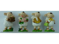 Статуэтка керам. Овечка с цветами 8см 4 вида Y1262-146056