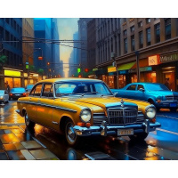 Живопись по номерам (акрил) 40х50см "В городском ритме" сложность 4, холст на подрамнике МСА2008