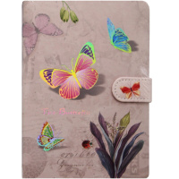 Бизнес-блокнот А5 112л "Бабочки" линия, обложка 7БЦ, на магнитной застежке, 4 вида Y10886-24