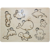 Заготовка для декорирования "Рамка-вкладыш. Морской" 30х21см фанера 3мм 760019