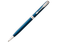 Ручка РШ "Parker Sonnet Slim Subtle Blue Lacquer CT" M черная 1945365