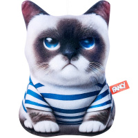 Кот в тельняшке 21х15см серый/белый PRIKT1