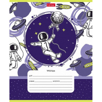 Тетрадь А5 12л клетка "Астронавт" на скобе 5 дизайнов 12Т5В1/074961