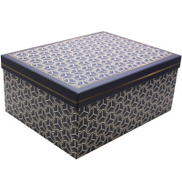 Коробка подарочная "Черные узоры" 32х25х15см картон D10-5