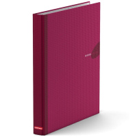 Папка на 4-х кольцах "Work inside" А4 35мм ламинированный картон 1,75мм бордовая 19875