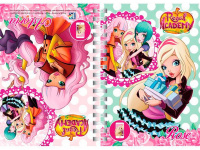 Записная книжка А6 80л "Королевская академия" клетка на спирали двойная твердая обложка 050132