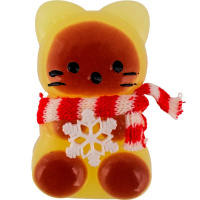 Игрушка-антистресс сквиш "Кошка" 8,5х6см с шарфиком и снежинкой Y11041-24