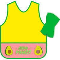 Фартук-накидка для труда "Super avocado" 56,8х40,5см с нарукавниками, печать на кармане ФН-1