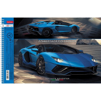 Альбом для рисования А4 48л "Я люблю гонки" на спирали перфорация на отрыв 4 дизайна 079784