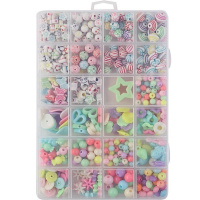 Набор бусин для творчества №10 18,5х13см, размер ассорти, в пластиковом футляре M-20051