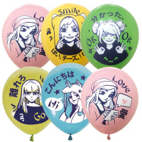 Шар воздушный 30см(12") Девчонки Аниме 1ст. 6077150