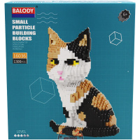 Конструктор 3D "Котик" 1300 деталей 30х20х12см пластик 16036BA
