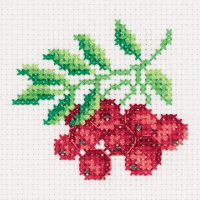 Набор для вышивания "Рябинка" 9х9см (канва, нитки, игла, схема) 12-041