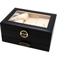 Шкатулка 23х17х10,5см кожзам черная Y10609-24