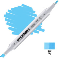 Маркер спиртовой двухсторонний "Sketchmarker" небесный SM-B73