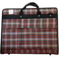 Папка А3 (49*38,5*6) с отдел."гармошка" и доп. карманами шотландка "Художник" ф. А3 078