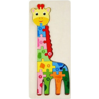 Пазл-сортер "Жираф" 30х13см объемный, дерево, 12 видов 11401-24