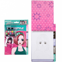 Альбом для творчества "Анна" 20,5х28,4см 30стр. с наклейками (трафареты, косметика) M-6560