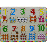 Игра логическая "Цифры. Пазл" 29,5х22,5см 20 деталей, дерево 11391-24