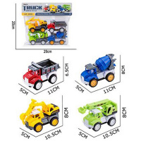 Набор машин "Строительная техника" инерционный, пластик 11х6,5х5см (4 машинки) 2292945/8899-25