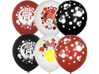 Шар воздушный 30см(12") Пастель+Декоратор Дисней Минни в горошек (шелк) ассорти 6053741