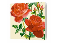 Салфетка 33х33мм 1шт Роза трехслойная 1002047