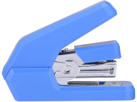 Степлер №10 15л глубина 30мм, со скобами, энергосберегающий, голубой E0273