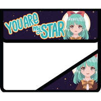 Папка на липучке А5 230х190х50мм "Лунная девочка" 2 отделения, с клапаном, пластик ПМ-А5-36