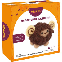 Набор для валяния "Игрушка. Барашек Александр" (шерсть, игла, основа, выкройка, трафарет) WT-0229