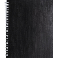Тетрадь А5 96л клетка черный бумвинил металлик на спирали 96Т5бвВ1гр/059708