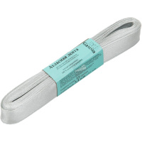 Лента упаковочная атласная 1,2см х 5,4м серая №518L (14-4104) AL-12P