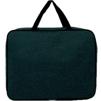 Папка с ручками 35х27х6см "Аквамарин темный" ткань, внутренний карман, жесткое дно ПДМ-111