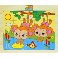 Пазл 20 эл. 15х18см 7 видов, дерево Y4502-16