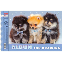 Альбом для рисования А4 24л "Меня зовут Гав" на спирали, перфорация на отрыв, 5 дизайнов 062425