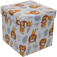 Коробка подарочная "Львята" 16,5х16,5х17см картон M5-153