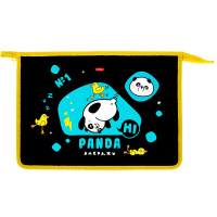 Папка на молнии А4 "Панда энерджи" 340х245х75мм 2 отделения с вкладышем, пластик AMt_07069