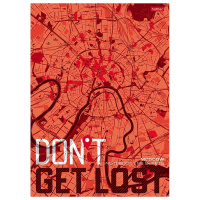 Тетрадь А4 96л клетка "Не теряйся!" на скобе матовая ламинация 3 дизайна 082989