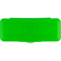 Пенал "Цветик" 20,5х7,5х4см прямоугольный, одностворчатый, зеленый, пластик 171725П