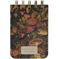 Блокнот А7 100л "Flora. Forest fairy tale" линия, на спирали, матовая ламинация Soft Touch, фольга
