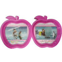 Рамка для фото "Яблоко" 29х16см пластик, 2 фотографии, 4 цвета Y6815-18