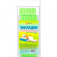 Набор закладок самоклеящихся 6 шт/уп 1,2х37,6см матово-лаймовые 2921/6-133