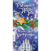 Конверт для денег "С Новым годом и Рождеством!" 168х84мм 79.379