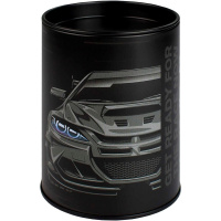 Копилка-подставка д/канц.принадлежностей "Тачка" 10,5х7,5см, металл, черная 69372